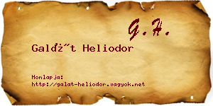Galát Heliodor névjegykártya